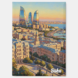 Reise nach Baku Aserbaidschan Magnet
