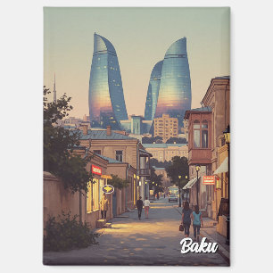 Reise nach Baku Aserbaidschan Magnet