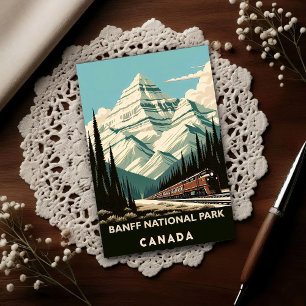 Reise nach Banff National Park Kanada Vintage Postkarte