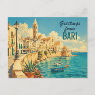 Reise nach Bari Italien - Puglia Adriatisches Meer Postkarte