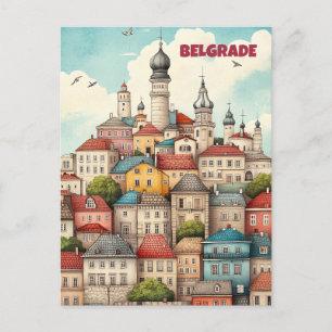 Reise nach Belgrad Serbien Postkarte