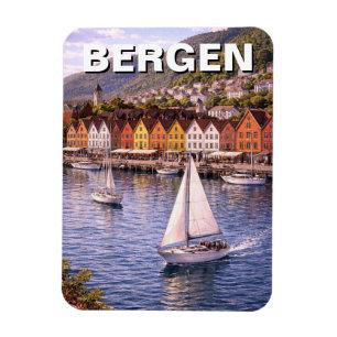 Reise nach Bergen Norwegen Magnet
