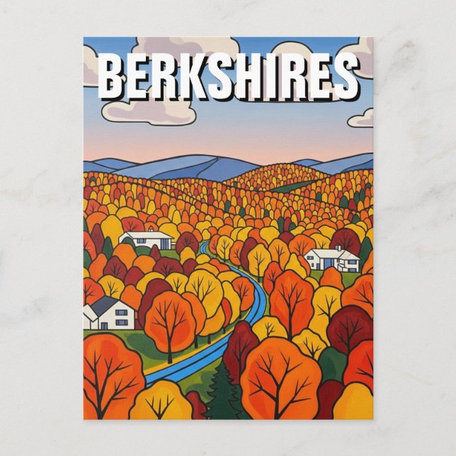 Reise nach Berkshires Massachusetts Postkarte (Vorderseite)