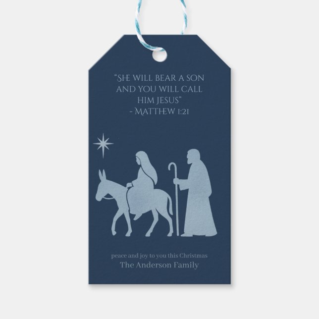 Reise nach Bethlehem Geschenk-Anhänger Geschenkanhänger (Vorderseite)