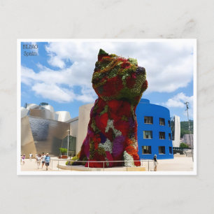Reise nach Bilbao Spanien Guggenheim Stadt im Vint Postkarte