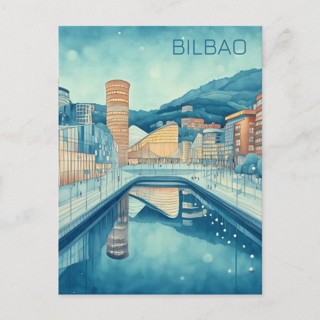 Reise nach Bilbao Spanien Postkarte (Vorderseite)