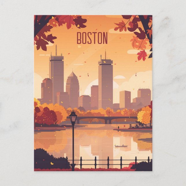 Reise nach Boston Postkarte (Vorderseite)