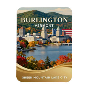 Reise nach Burlington Vermont Lake Champlain Magnet
