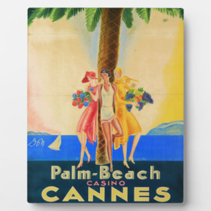 Reise nach Cannes im französischen Vintage-Stil Fotoplatte