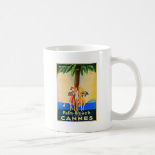 Reise nach Cannes im französischen Vintage-Stil Kaffeetasse