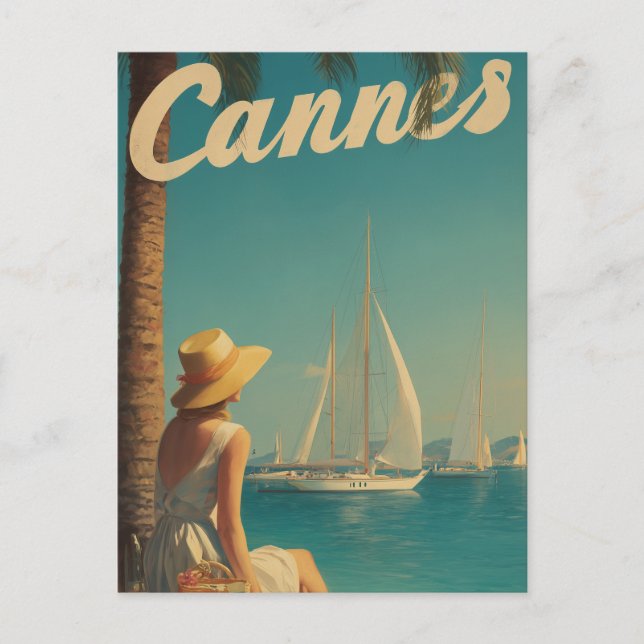 Reise nach Cannes Postkarte (Vorderseite)