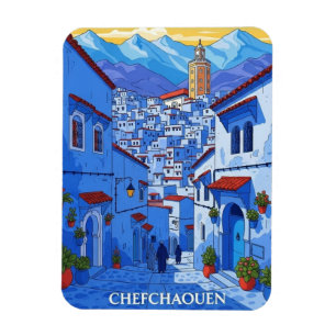 Reise nach Chefchaouen Marokko Magnet