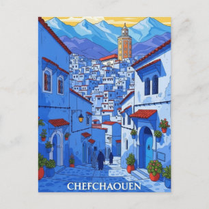 Reise nach Chefchaouen Marokko Postkarte