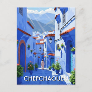 Reise nach Chefchaouen Marokko Postkarte