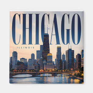 Reise nach Chicago Architektur Flussufer Stadt Magnet