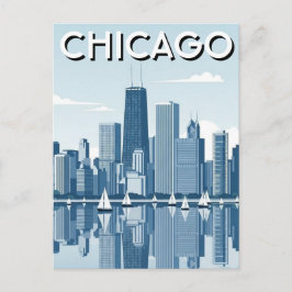Reise nach Chicago Illinois Postkarte
