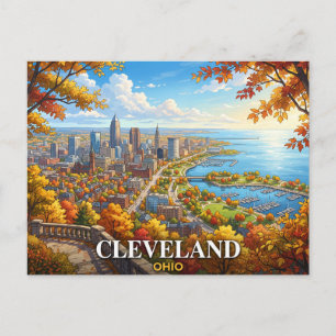 Reise nach Cleveland Ohio Postkarte