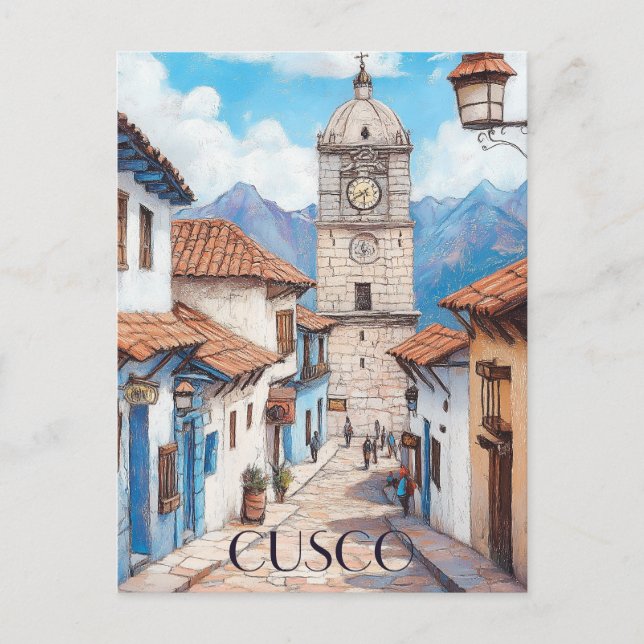 Reise nach Cusco Peru Postkarte (Vorderseite)
