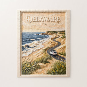 Reise nach Delaware, Vintage-Küstenstraße, Textur