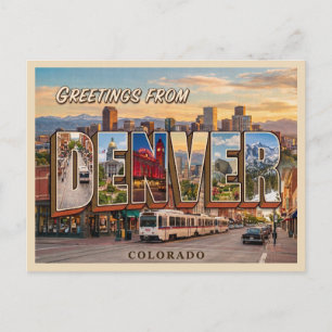 Reise nach Denver Colorado Postkarte