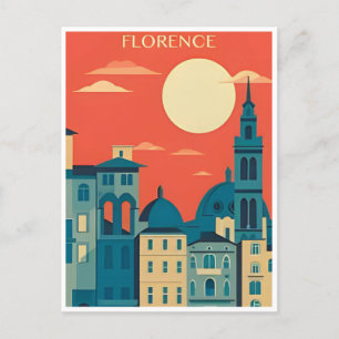 Reise nach Florenz Firenze Italien Kirche Duomo im Postkarte
