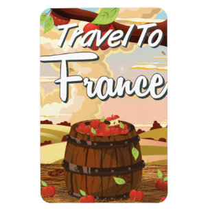 Reise nach Frankreich Reiseplakat Magnet
