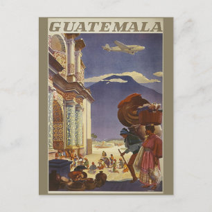 Reise nach Guatemala im Retro-Stil  Postkarte