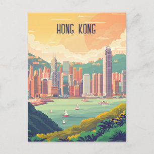 Reise nach Hong Kong Postkarte