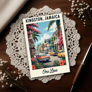 Reise nach Jamaika in den 1960er Jahren Postkarte