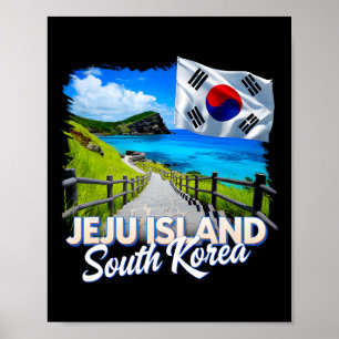 Reise nach Jeju Island Südkorea Land Urlaub Ko Poster