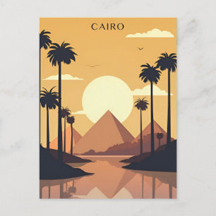 Reise nach Kairo Ägypten Pyramiden & Sphinx Giza i Postkarte