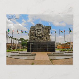 Reise nach Lagos Nigeria im Retro-Stil Postkarte