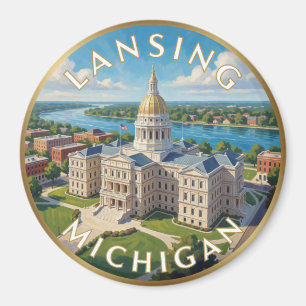 Reise nach Lansing Michigan State Capitol Magnet