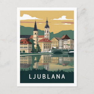 Reise nach Ljubljana, Slowenien Postkarte