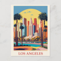 Reise nach Los Angeles Kalifornien Stadt-Silhouett