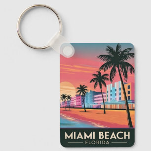 Reise nach Miami Beach Florida Sonnenuntergang am Schlüsselanhänger