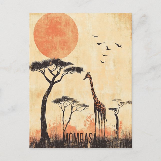 Reise nach Mombasa Kenya Postkarte (Vorderseite)