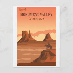 Reise nach Monument Valley Arizona im Vintage-Stil Postkarte
