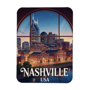 Reise nach Nashville Tennessee Music City Magnet