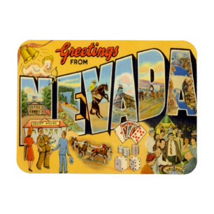Reise nach Nevada Vintage USA Magnet