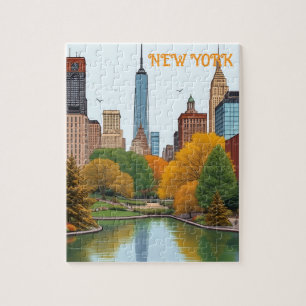 Reise nach New York City Central Park im Vintage-S