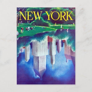 Reise nach New York City Central Park im Vintage-S Postkarte
