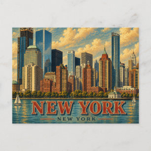 Reise nach New York City Postkarte