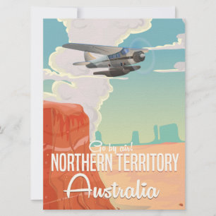 Reise nach Northern Territory Australien Cartoon Einladung