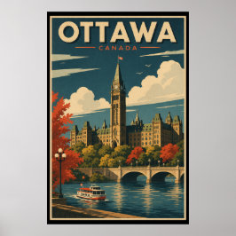 Reise nach Ottawa Kanada im Stil vergangener Zeite Poster
