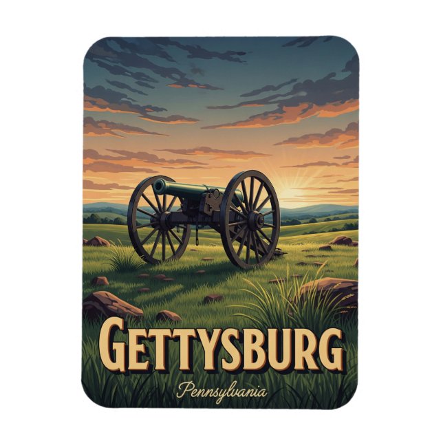 Reise nach Pennsylvania Gettysburg Magnet (Vertikal)