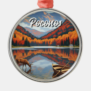Reise nach Pennsylvania Pocono Mountains Ornament Aus Metall