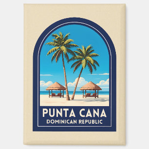 Reise nach Punta Cana Dominikanische Republik Retr Magnet