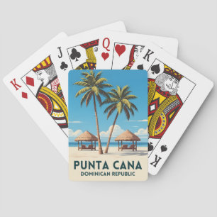 Reise nach Punta Cana Dominikanische Republik Retr Spielkarten