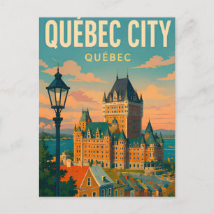 Reise nach Quebec City Kanada Altstadt Schloß Postkarte